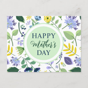 Floral Happy Moederdag Briefkaart