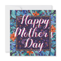 Floral Happy Moederdag Elegant Boho Chic Custom