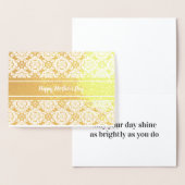 Floral Happy Moederdag met aangepaste tekst Folie Kaarten (Display)