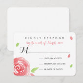 Floral Happy RSVP (Devant / Derrière)