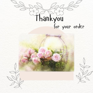 Floral Happy Waterverf Rozen Mand Canvas Print