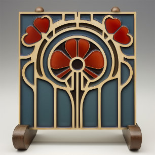 Floral Harmony geometrische Tegel Tegeltje