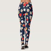 Floral Harmony Leggings door Charles Goy (Achterkant)