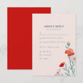 Floral Harmony RSVP Kaartje (Voorkant / Achterkant)