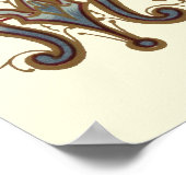  Floral Harp Music Poster (Hoek)