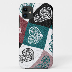Floral hartart deco iphone case