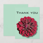 Floral Hartelijk dank Notitiekaartje (Voorkant / Achterkant)