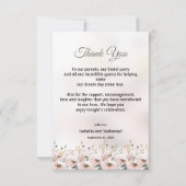 Floral Hartelijk dank voor de Kaart voor weddensch (Voorkant)