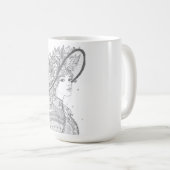 Floral Hat Lady Fine Art Ceramic Mug (Devant droit)