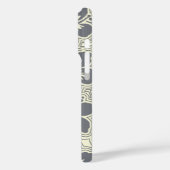 Floral Hawaiian Hibiscus Pinstriped Gray Case-Mate iPhone Case (Achterkant / Links)