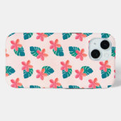 Floral Hawaiian Pattern Roze Waterverf Plumeria Case-Mate iPhone Case (Achterkant (horizontaal))