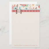 Floral Header Aangepaste schrijfbenodigdheden Briefpapier