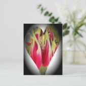 Floral Heart Art Print Briefkaart (Staand voorkant)