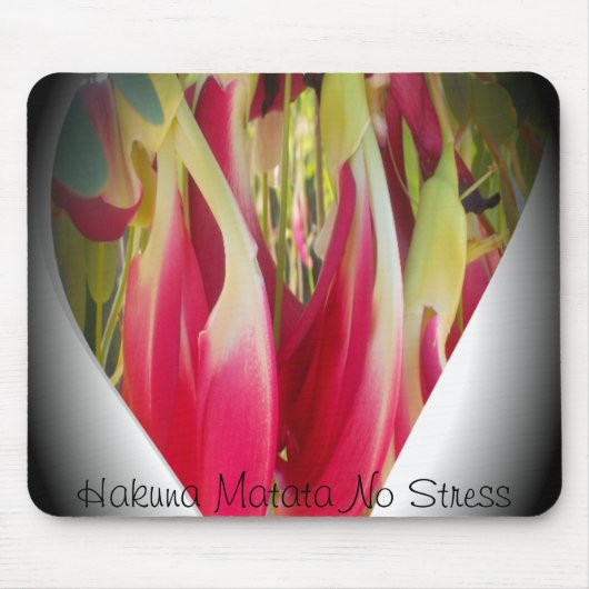 Floral Heart Art Print Muismat (Voorkant)