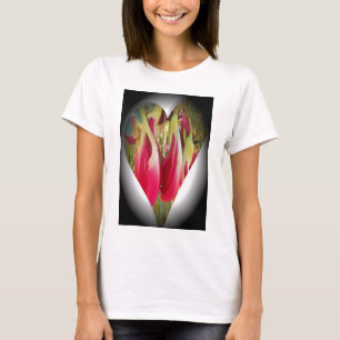 Floral Heart Art Print T-shirt