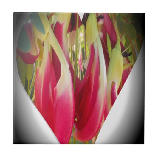 Floral Heart Art Print Tegeltje (Voorkant)