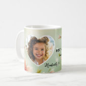 Floral Heart Best Mom Ever Photo Mug (Devant gauche)