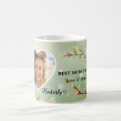 Floral Heart Best Mom Ever Photo Mug (Centre)