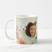 Floral Heart Best Mom Ever Photo Mug (Gauche)