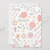  Floral Heart Bridal Shower Kaart (Achterkant)