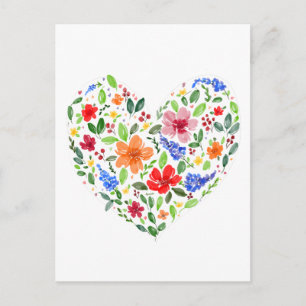 Floral Heart Briefkaart