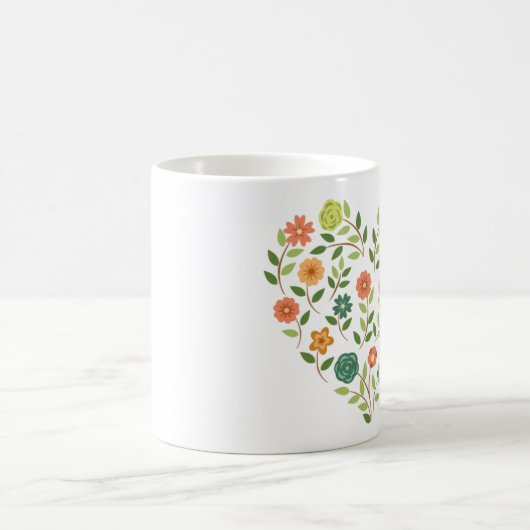 Floral Heart Coffee Mok (Center)