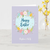 Floral Heart Easter Card Kaart (Gele Bloem)