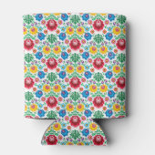 Floral Heart Folk Art Pattern Blikjeskoeler (Achterkant)