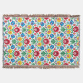 Floral Heart Folk Art Pattern Deken (Voorkant)