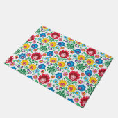 Floral Heart Folk Art Pattern Deurmat (Schuin)