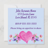 Floral Heart Galentine's Party Invitation (Dos)