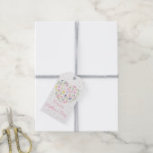 Floral Heart Happy Moederdag Cadeaulabel (Met Touw)