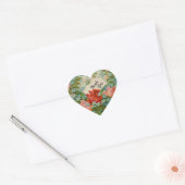  Floral Heart Hartelijk dank Hart Sticker (Envelop)