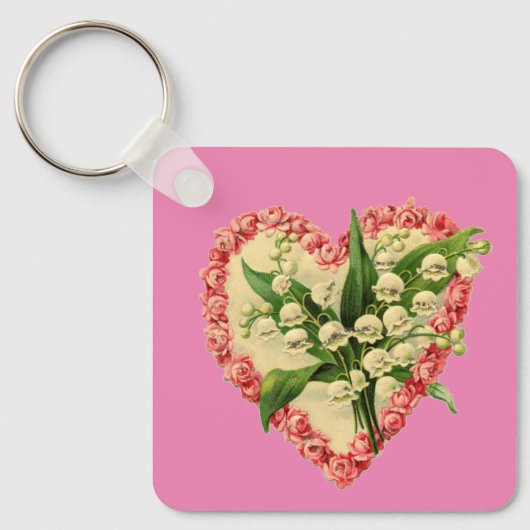 Floral Heart Keychain (Voorkant)