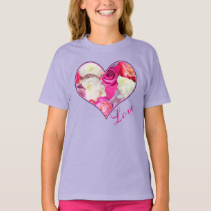 Floral Heart Love T-shirt