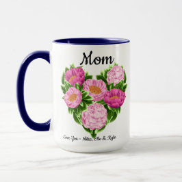Floral Heart Love You Mom Mok – Moederdag Gift