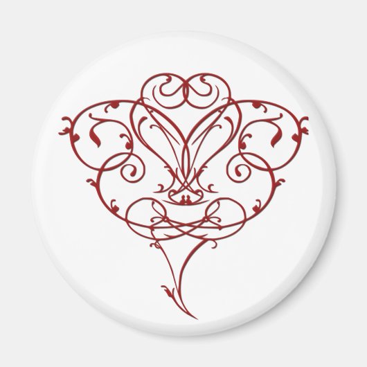 Floral Heart Magnet Magneet (Voorkant)