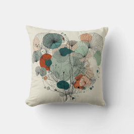 Floral Heart Pillow 1 Kussen