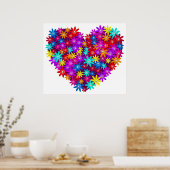 Floral Heart Poster (Keuken)