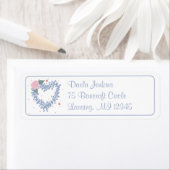 Floral Heart Return Address Label (Insitu)