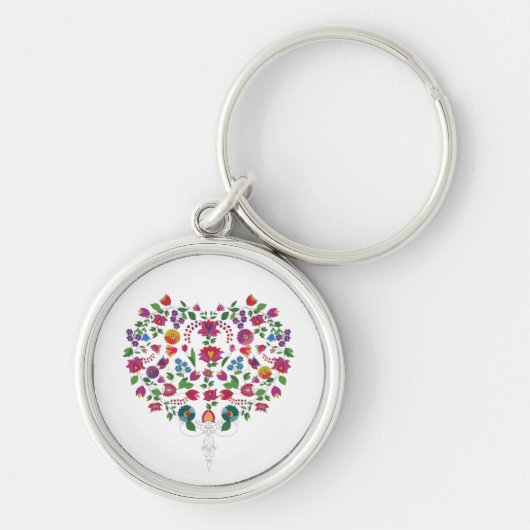 Floral Heart Sleutelhanger (Voorkant)
