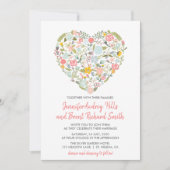 Floral Heart Spring Wedding Invitation (Devant)