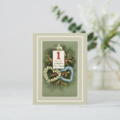 Floral Hearts en Dove Happy Nieuwjaar Feestdagenkaart (Staand voorkant)