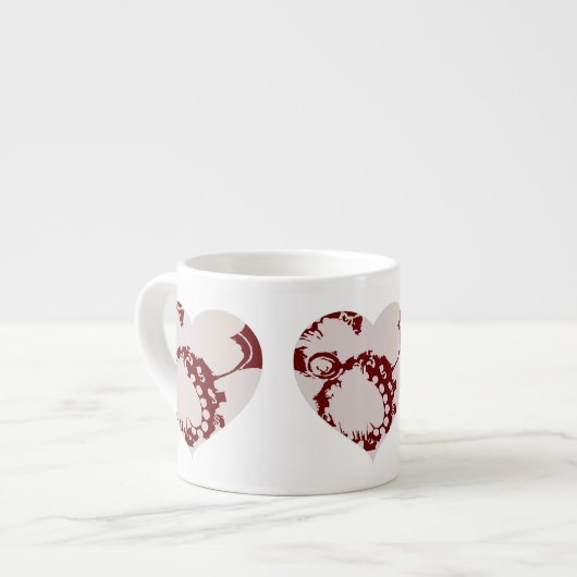 Floral Hearts Espresso Cup Espresso Kop (Voorkant links)
