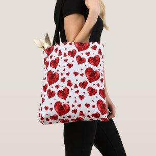 Floral Hearts Pattern Draagtas