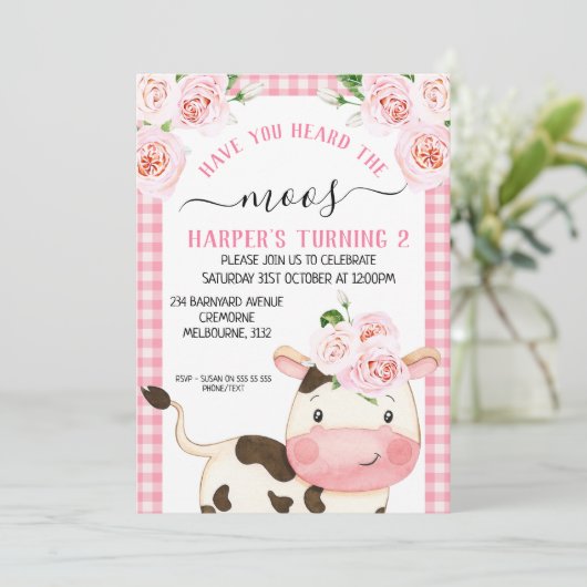 Floral heeft je de dierentuinen van de dag horen  kaart (Staand voorkant)