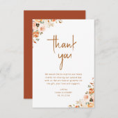 floral herfst bedankt je creditcard (Voorkant / Achterkant)