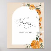 Floral herfst Favors Poster (Voorkant)