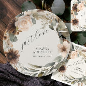 Floral Herfst herfstgebladerte gedempt BOHO bruilo Papieren Bordje