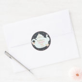 Floral High Tea Baby shower Dank u Sticker (Envelop)